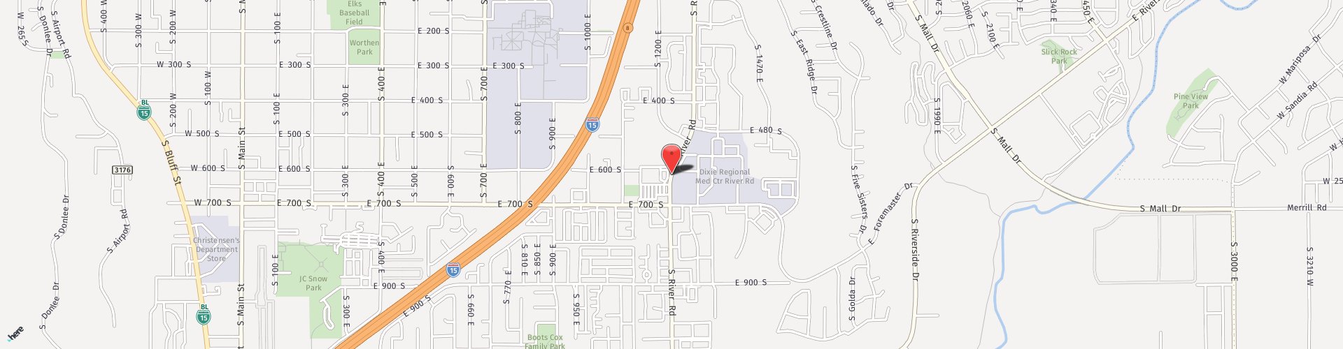 Location Map: 616 South River Road St. George, UT 84790